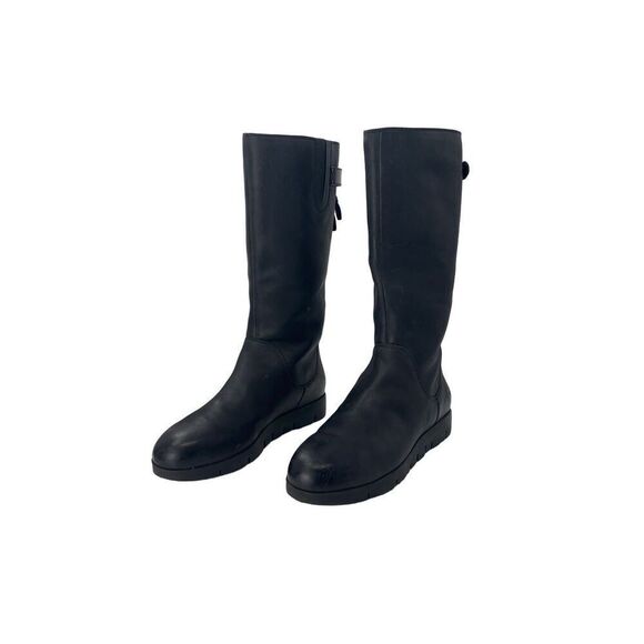 Tsbuo black boots size extra light mid calf boots size 8 - Picture 3 of 16